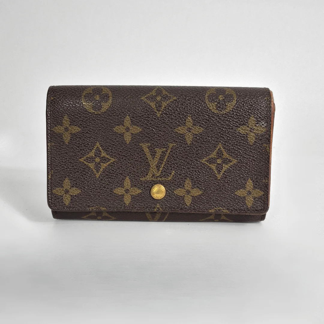 Louis Vuitton wallet with monogram front view