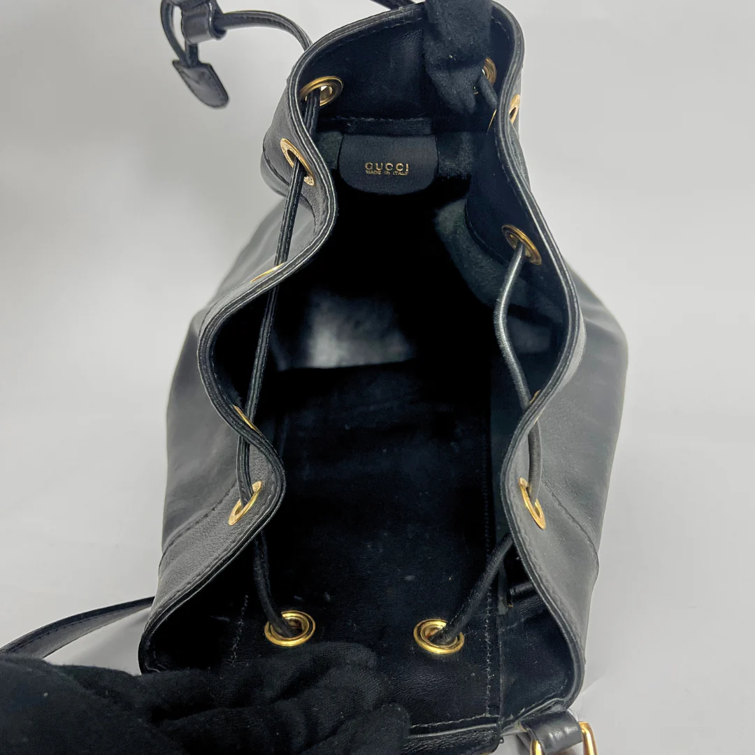 Gucci Leather Black Backpack
