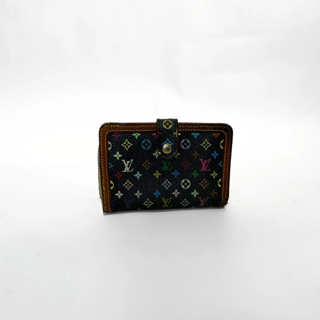 Louis Vuitton Medium Clip Wallet Multicolor Canvas on a white background