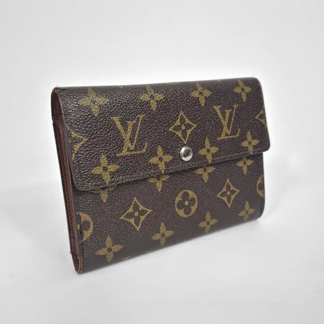 Louis Vuitton wallet with monogram pattern