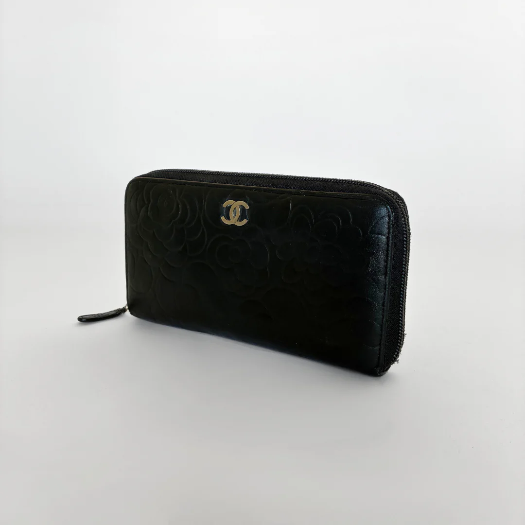 Chanel Chanel Camelia Wallet Large Lambskin Leather - Wallets - Etoile Luxury Vintage