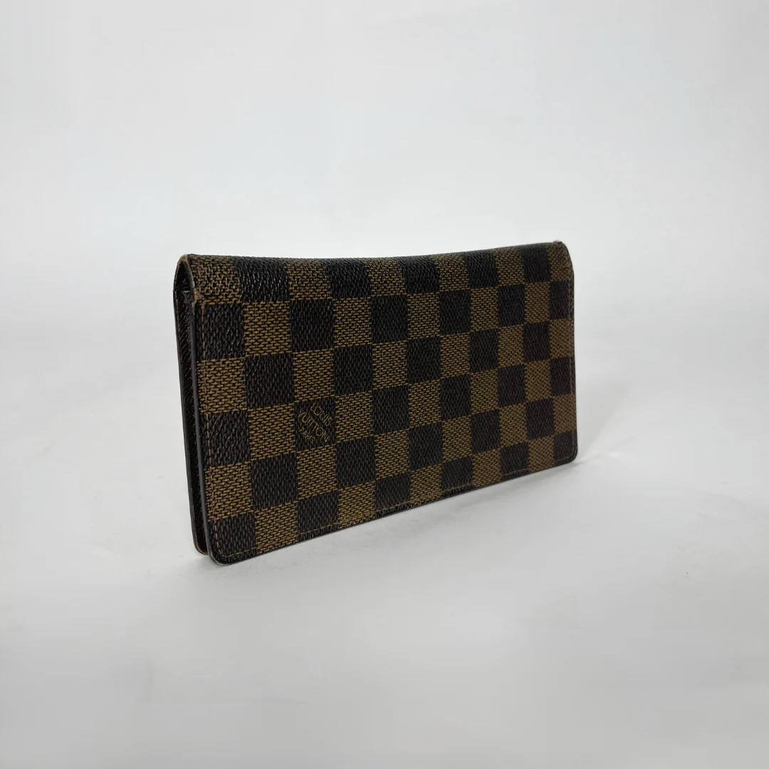 Checkered wallet on a white background