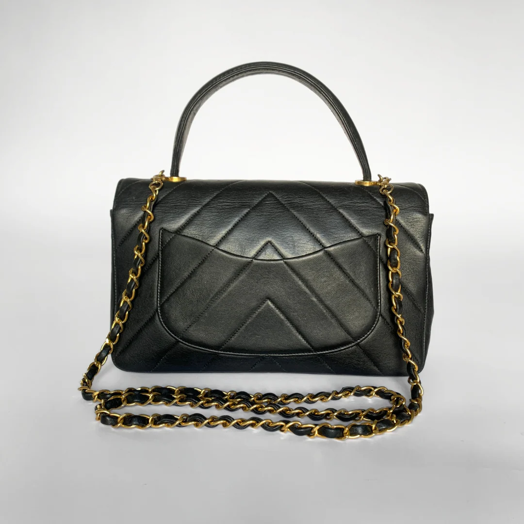 Chanel LS: Chanel Coco Top Handle Bag Chevron Lambskin Leather - Crossbody bags - Etoile Luxury Vintage