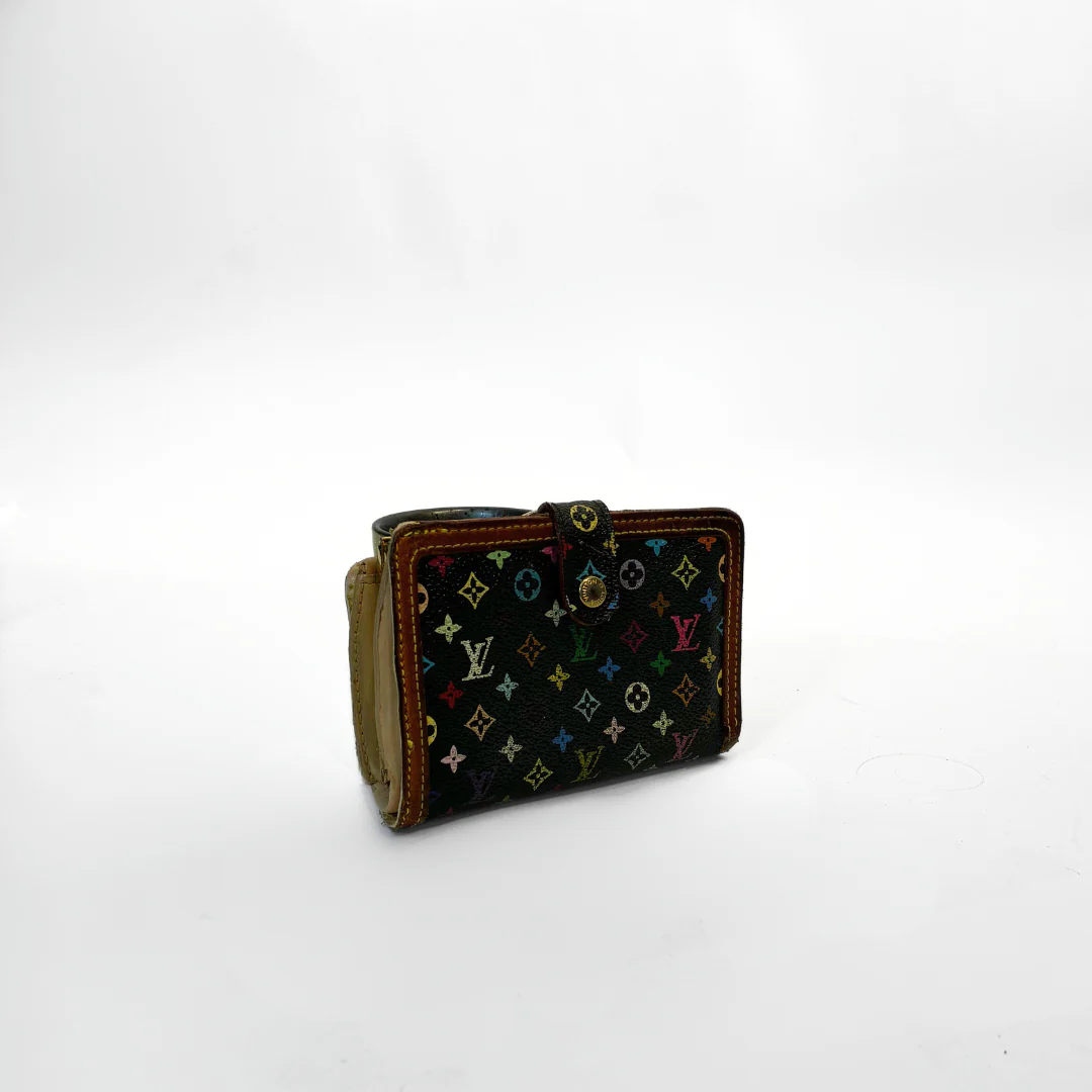 Louis Vuitton Medium Clip Wallet Multicolor Canvas on a white background