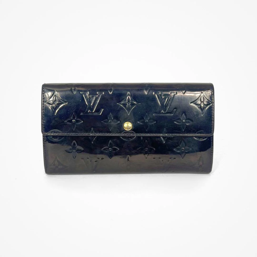 Louis Vuitton Vernis Wallet on a white background