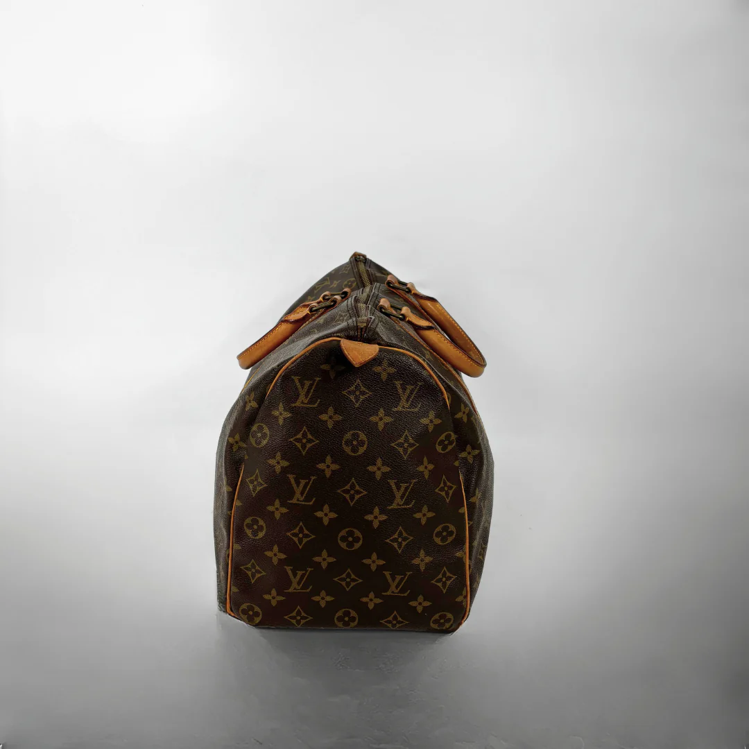 Louis Vuitton monogram bag on a gray background