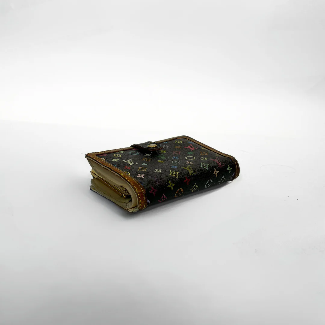 Louis Vuitton Medium Clip Wallet Multicolor Canvas on a white background