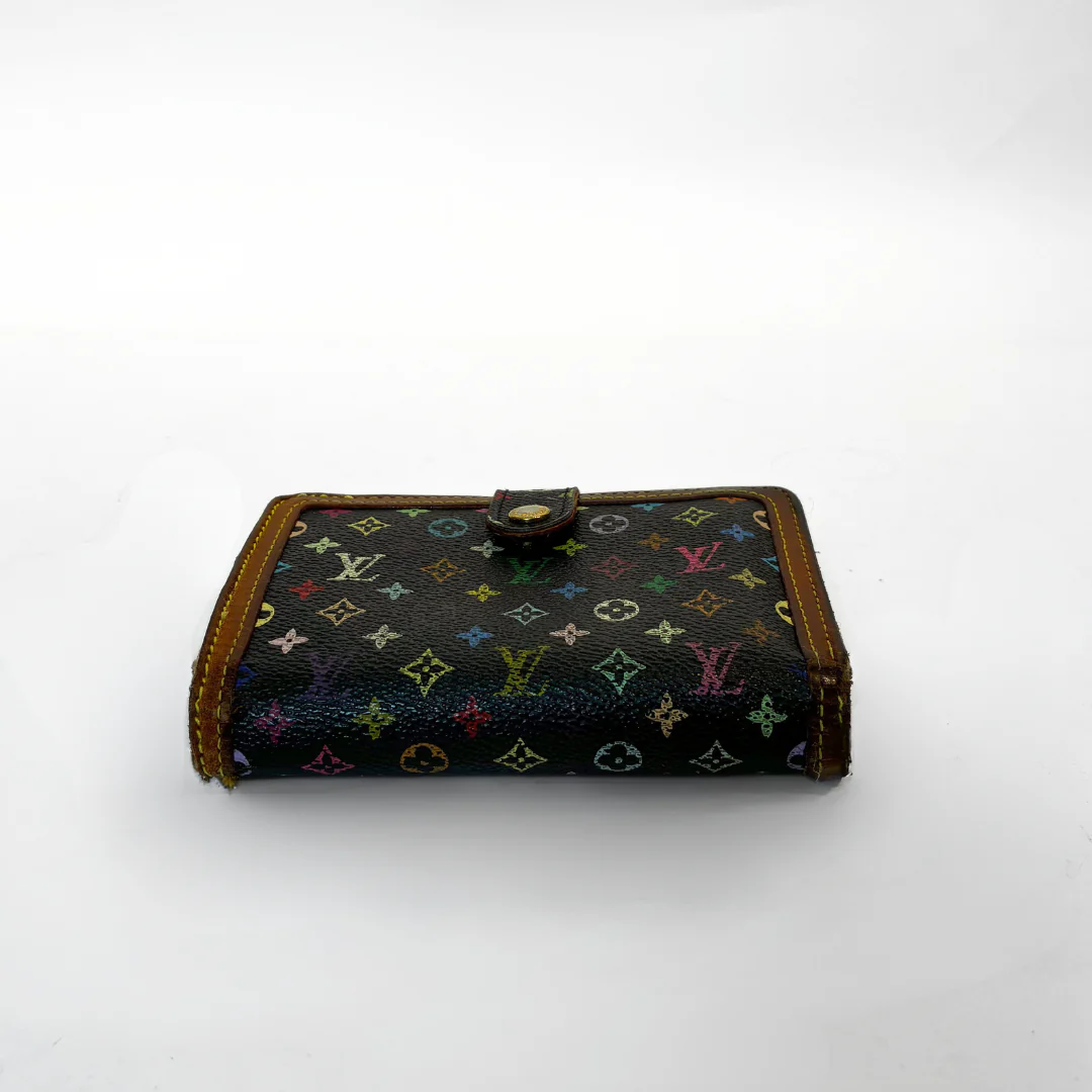 Louis Vuitton Medium Clip Wallet Multicolor Canvas on a white background
