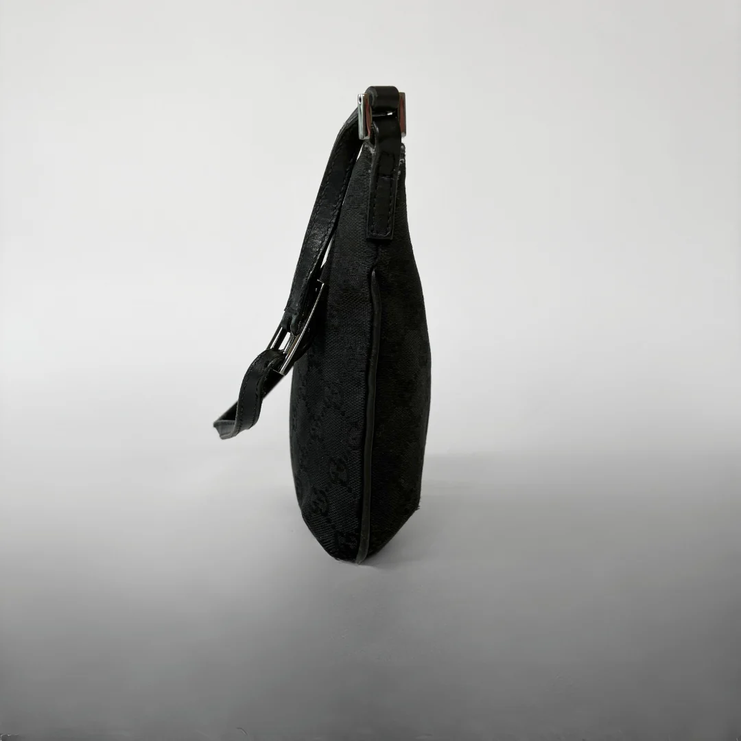 Gucci Gucci Shoulder Bag Black Canvas - Shoulder bags - Etoile Luxury Vintage