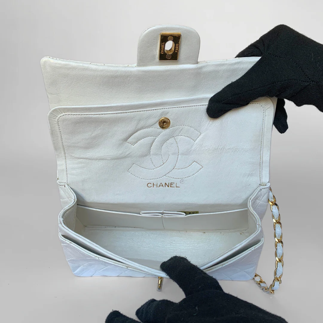 Chanel Chanel Classic Flap Bag Small Lambskin Leather - Shoulder bags - Etoile Luxury Vintage
