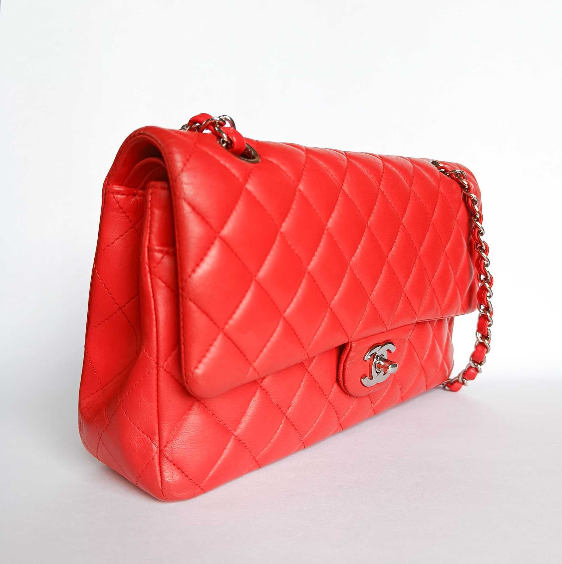 Chanel IG SALE: Chanel Classic Double Flap Bag Medium Lambskin Leather - Shoulder bags - Etoile Luxury Vintage