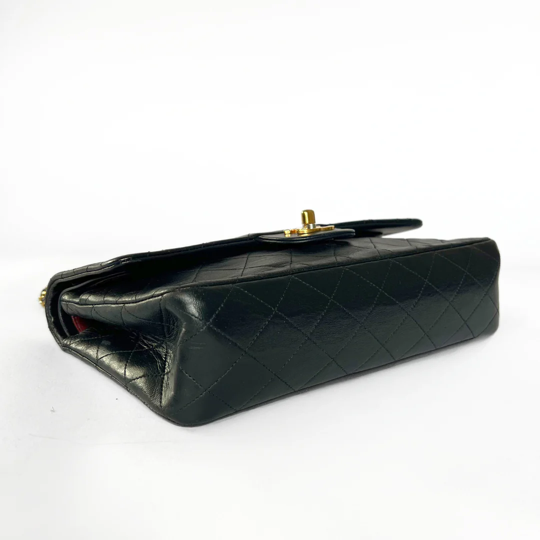 Chanel Chanel Classic Flap Bag Small Lambskin Leather - Shoulder bags - Etoile Luxury Vintage