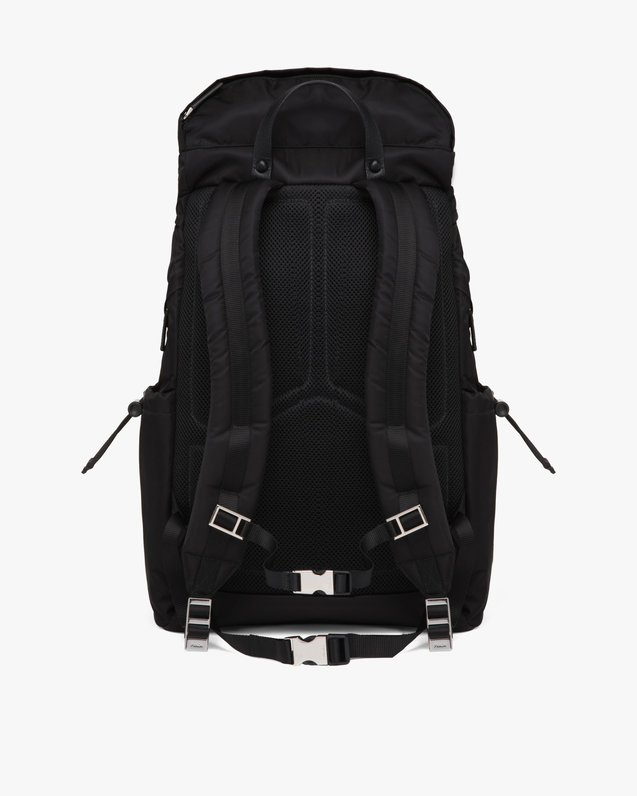 Black Re-Nylon and Saffiano leather backpack - Image 4