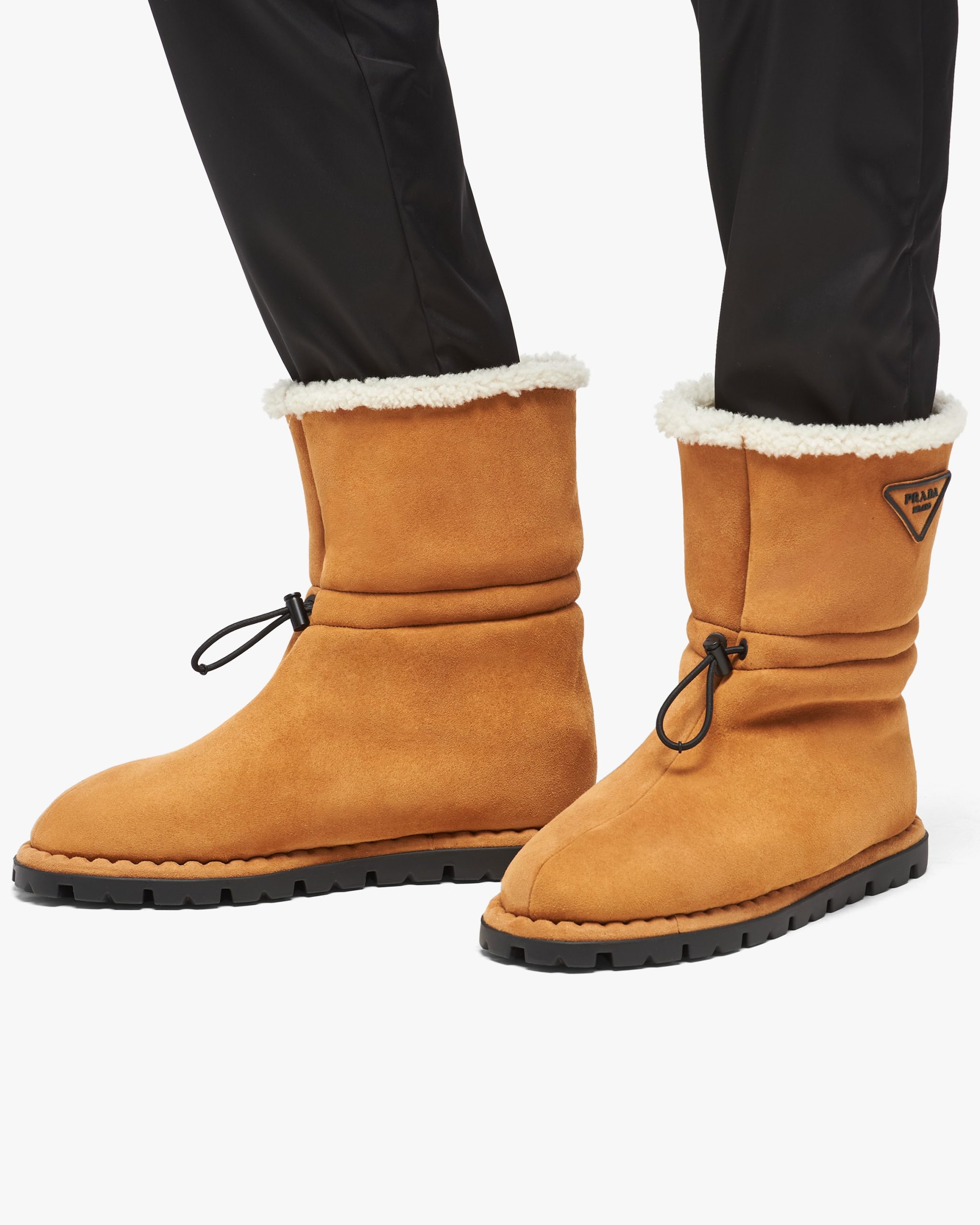 Cognac Shearling booties - Image 5