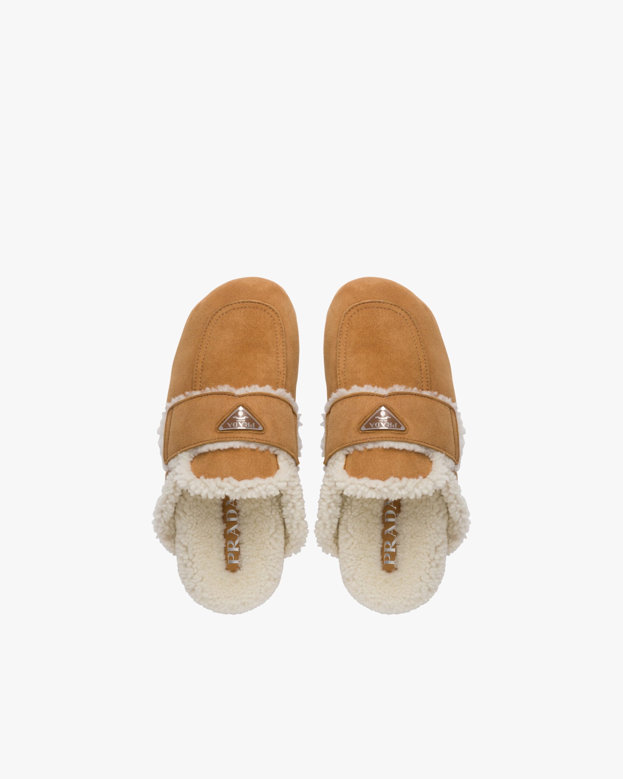 Cognac Shearling sabots - Image 4