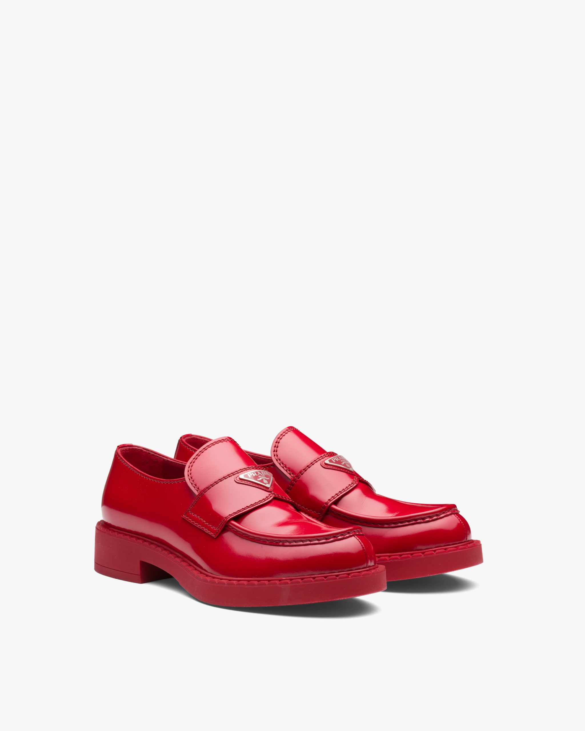 Scarlet Chocolate brushed leather loafers