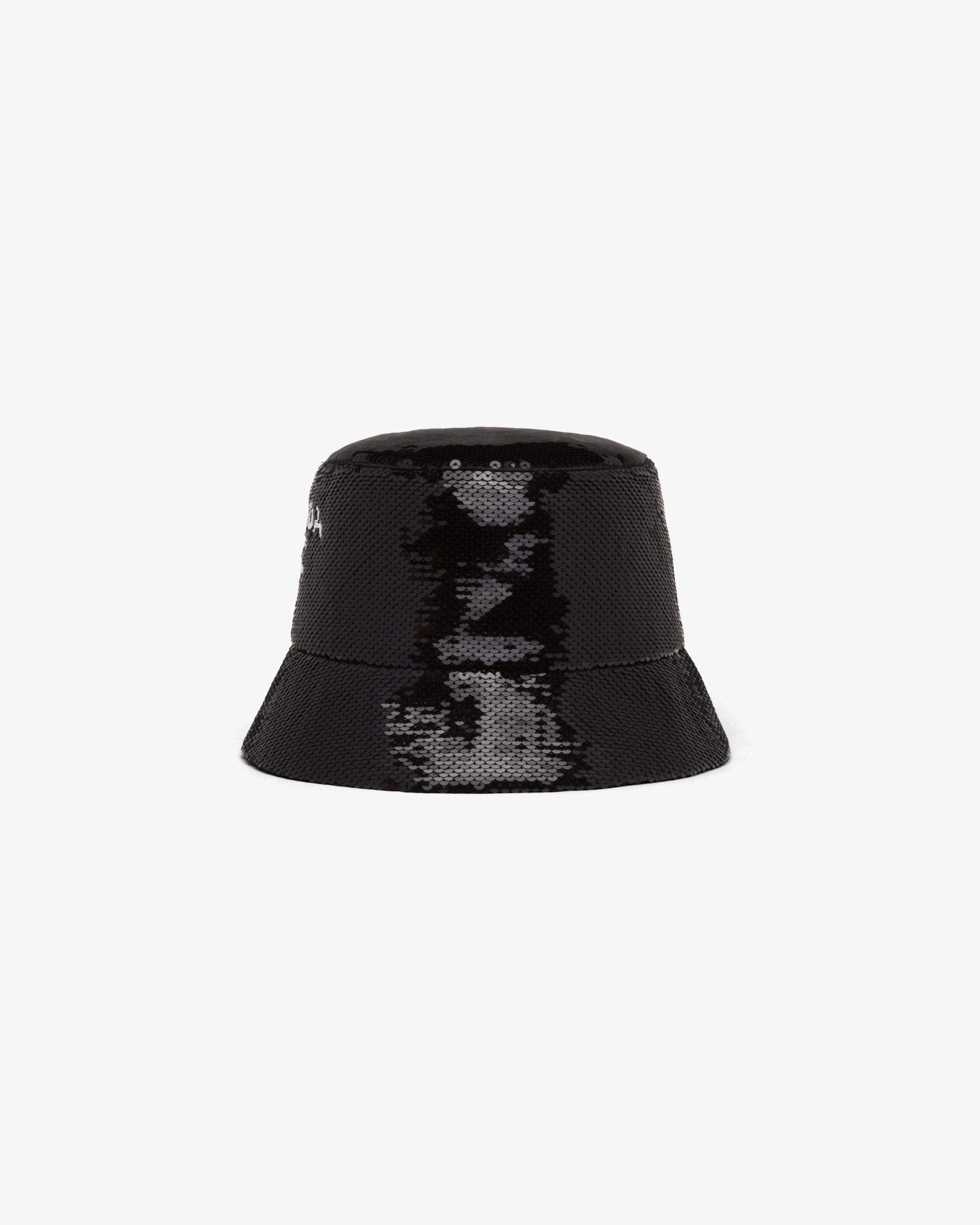 Black/white Sequin bucket hat