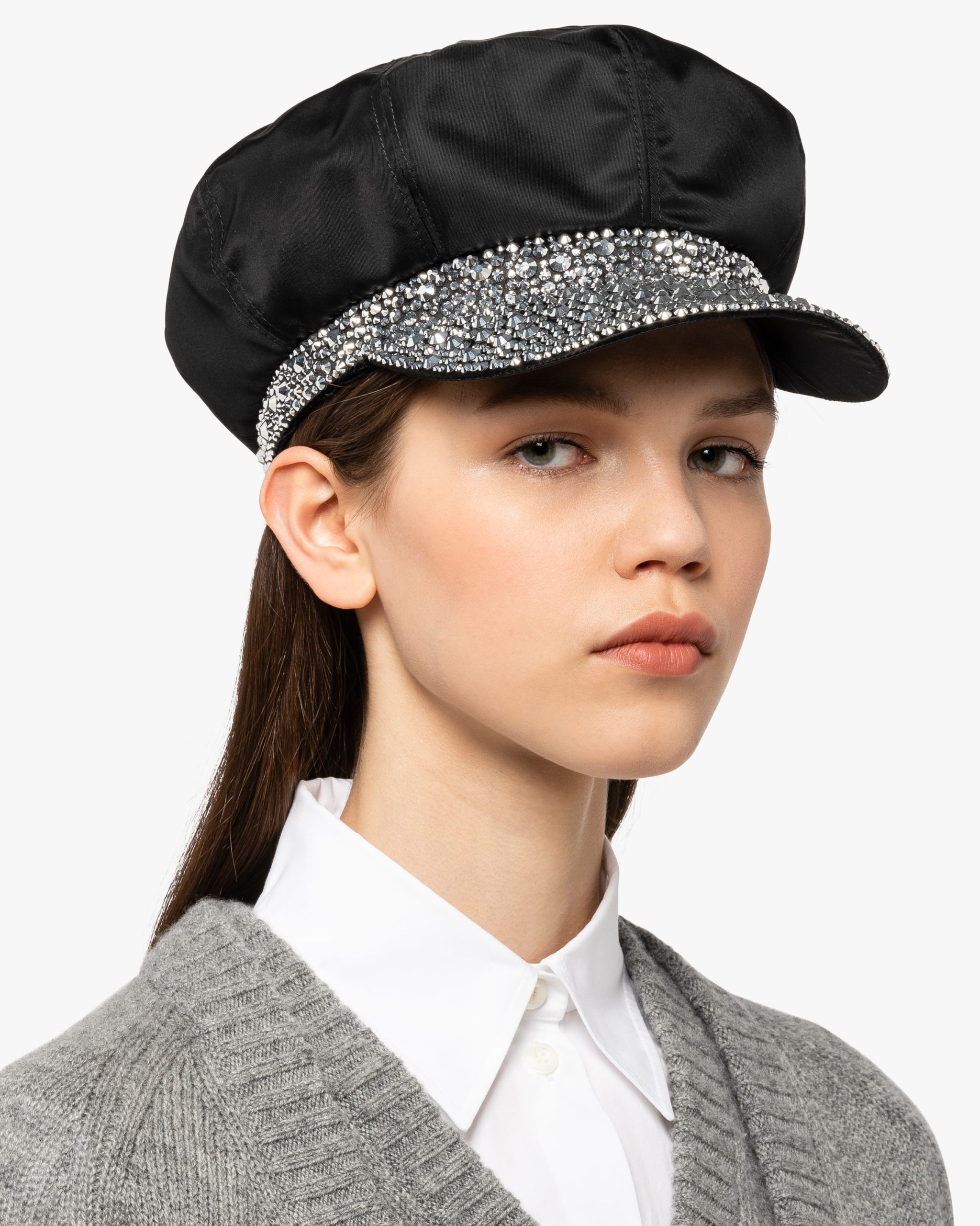 Metal Re-Nylon hat with crystals - Image 2