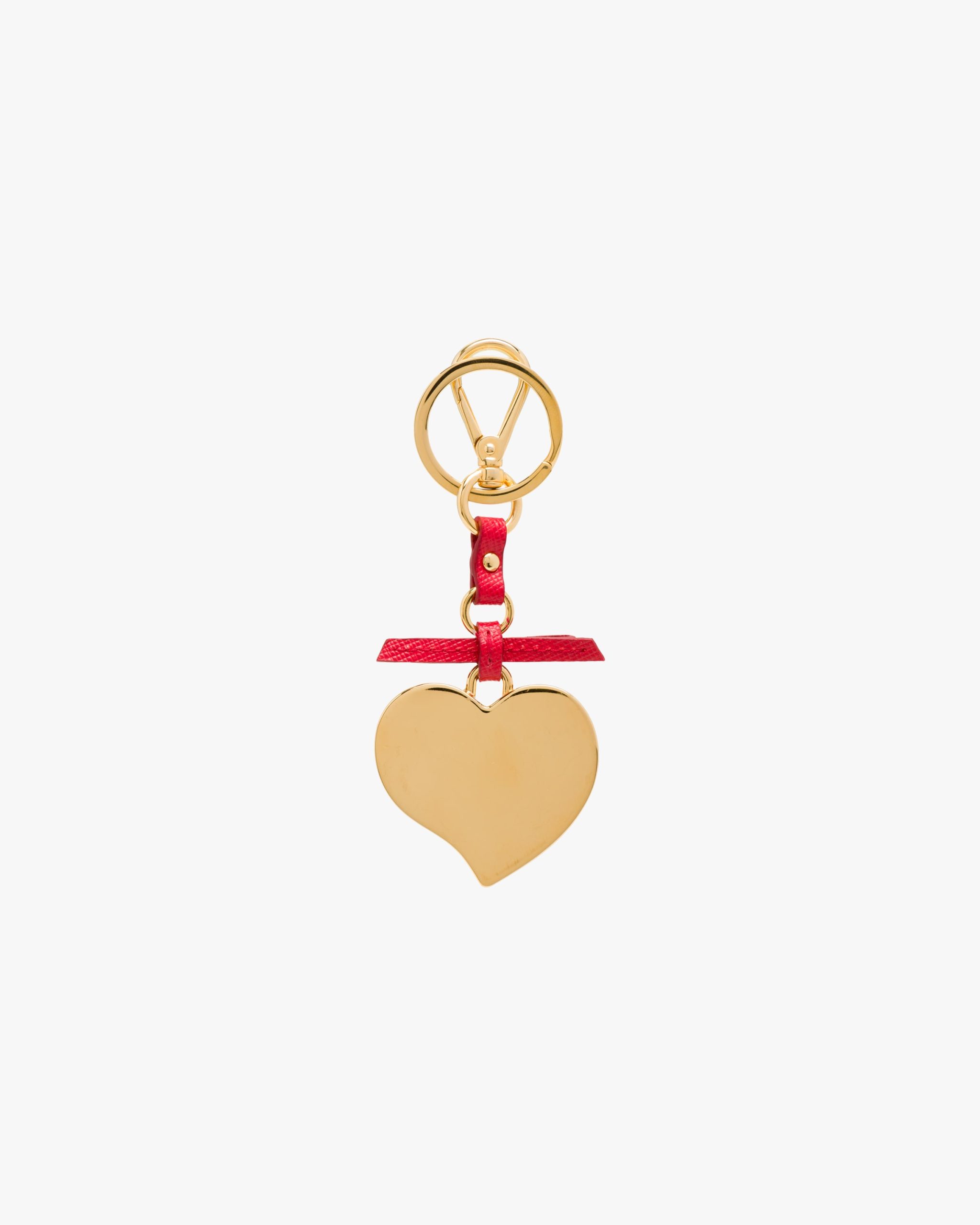 Red Saffiano And Metal Keychain Trick - Image 2