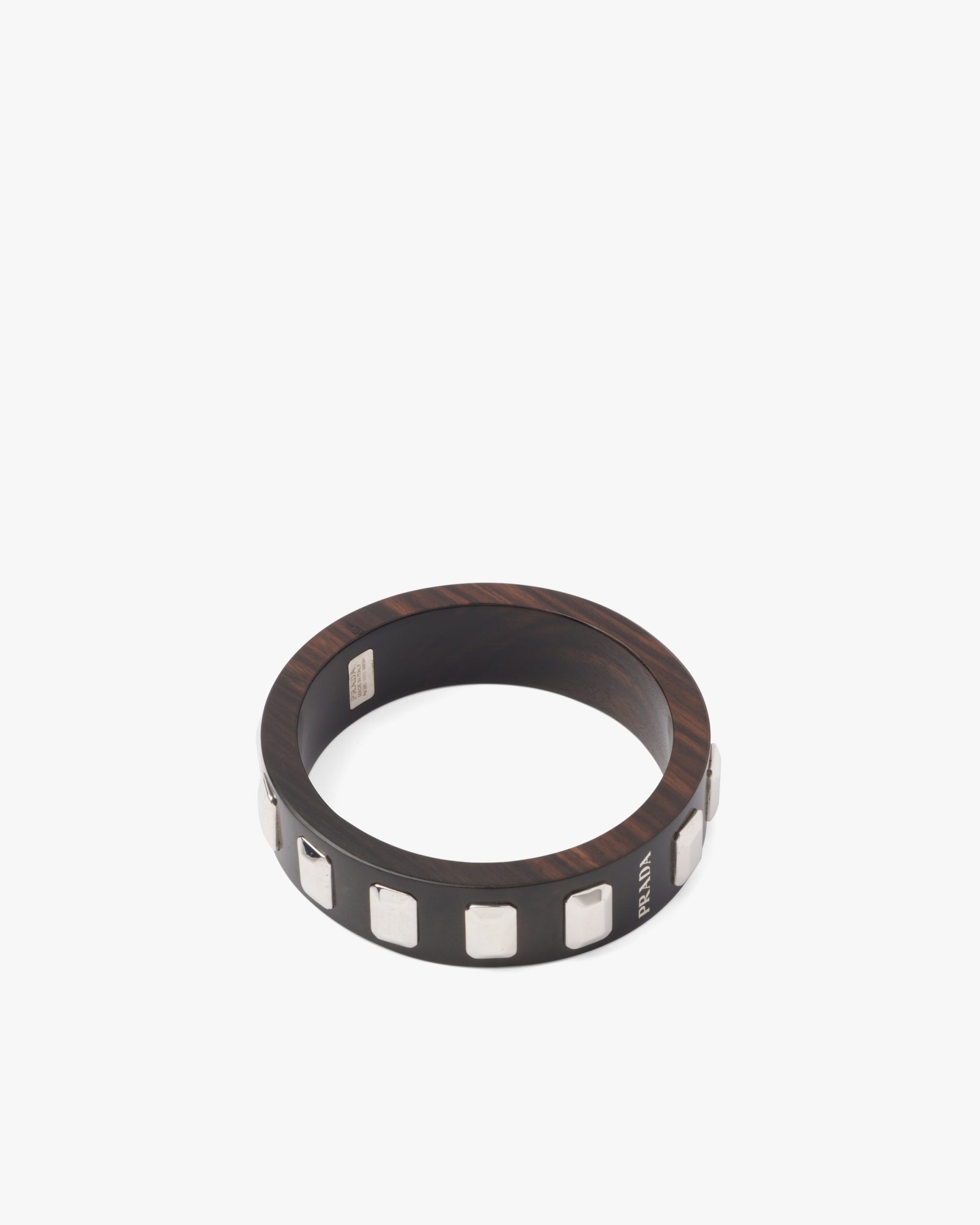 Makassar Ebony Wood Jewels crystal-studded cuff bracelet - Image 3