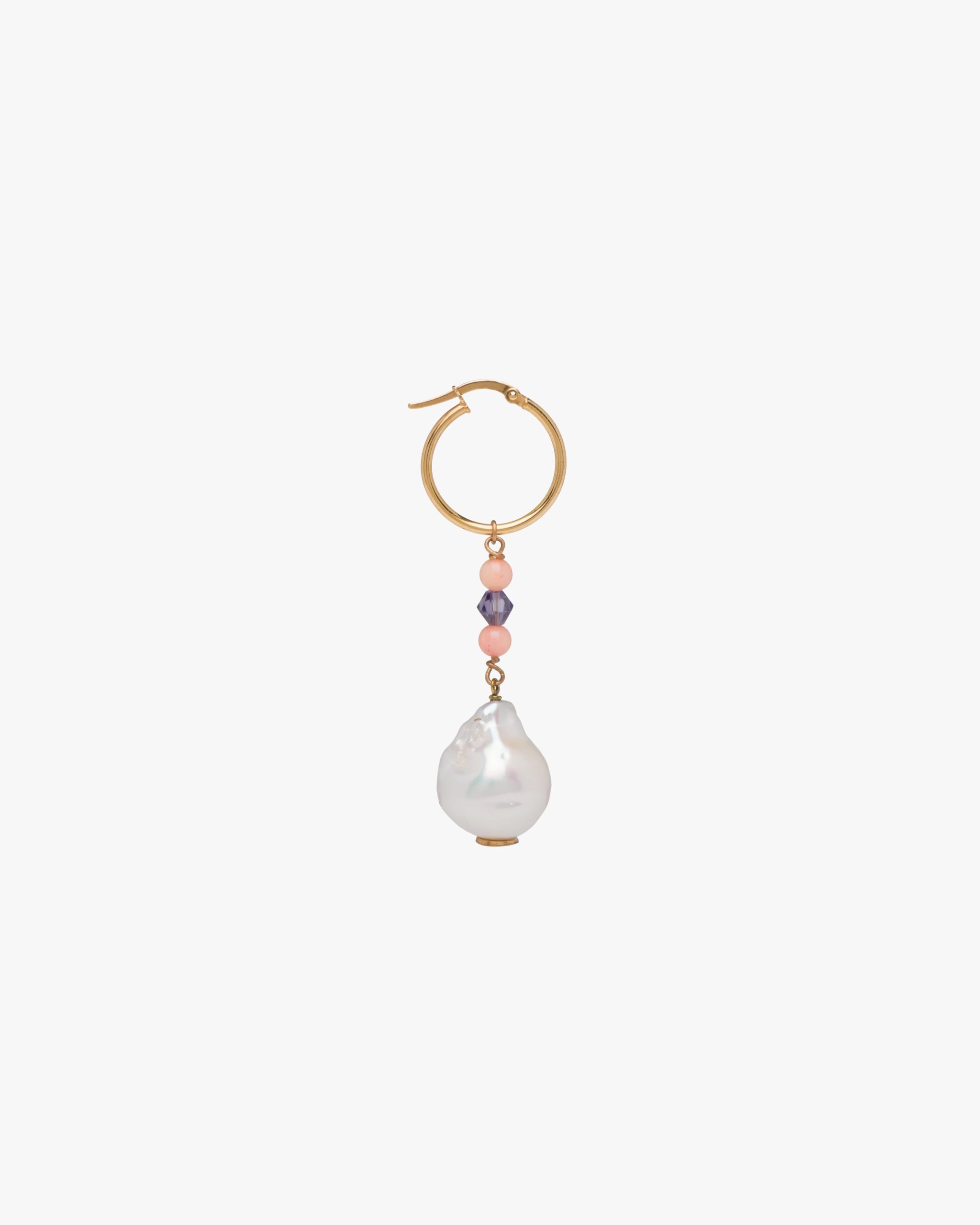 White/amethyst Prada Fine Jewellery gold and pearl earrings - Image 4