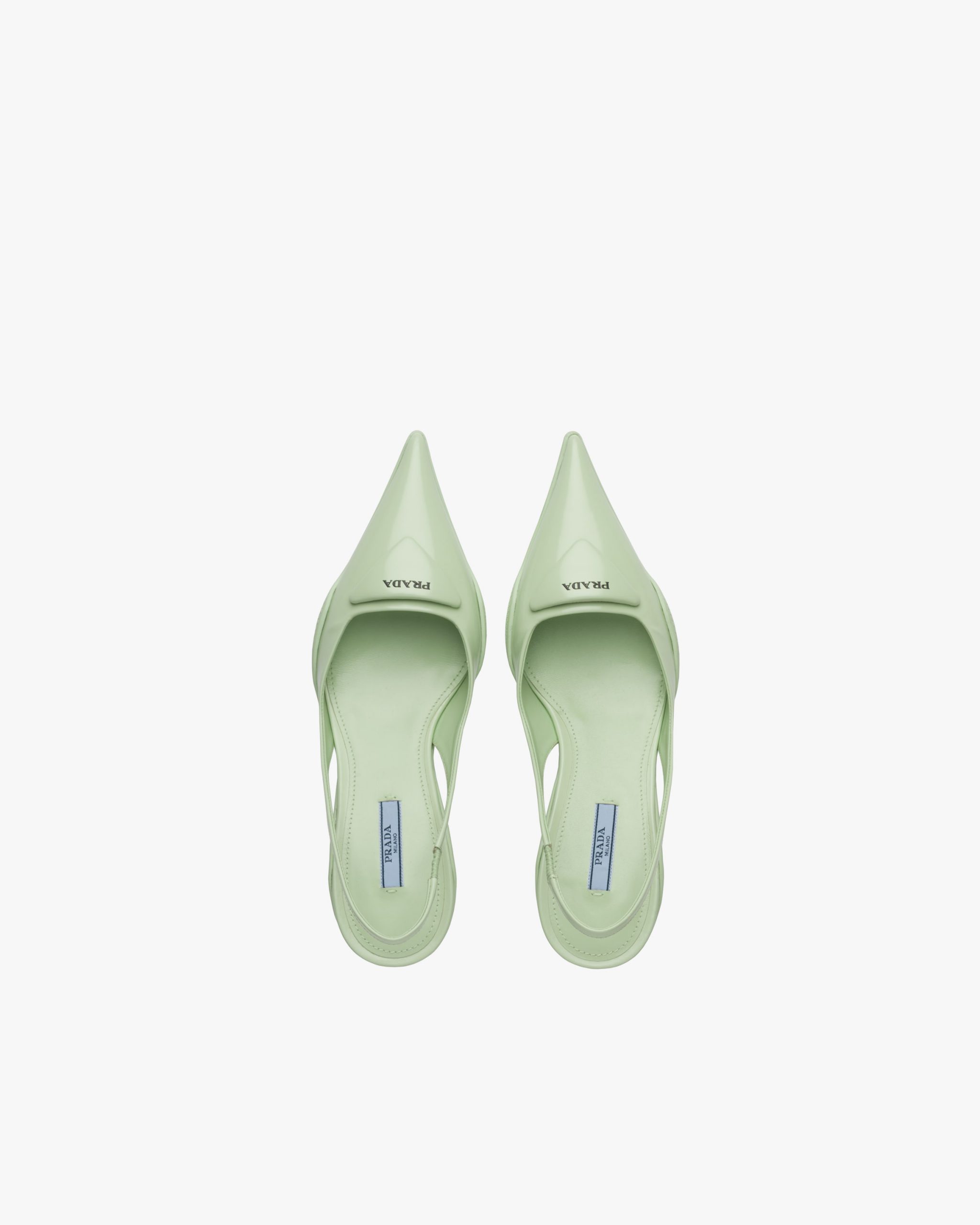 Aqua Brushed leather slingback pumps - Image 4