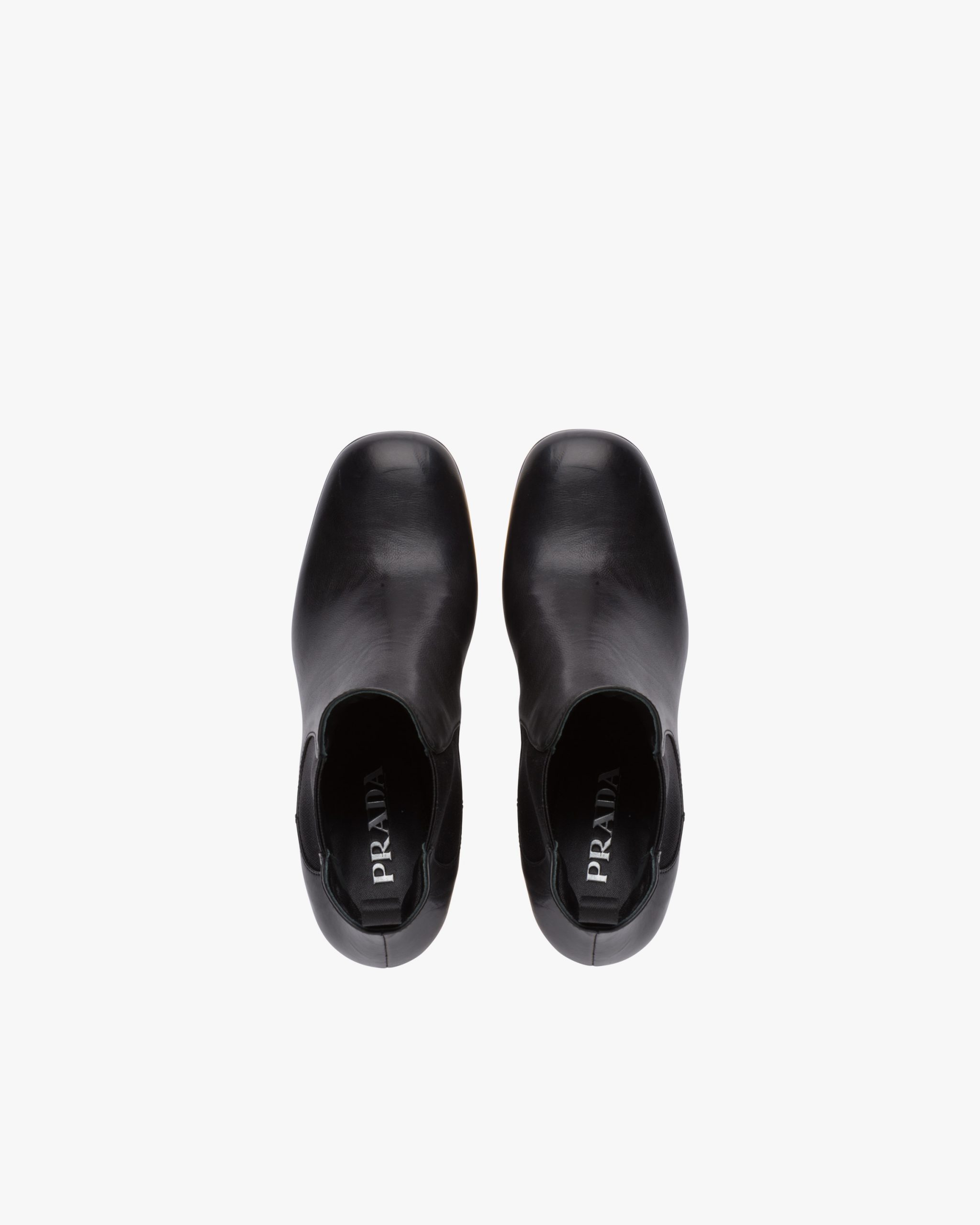 Black Leather platform booties - Image 4