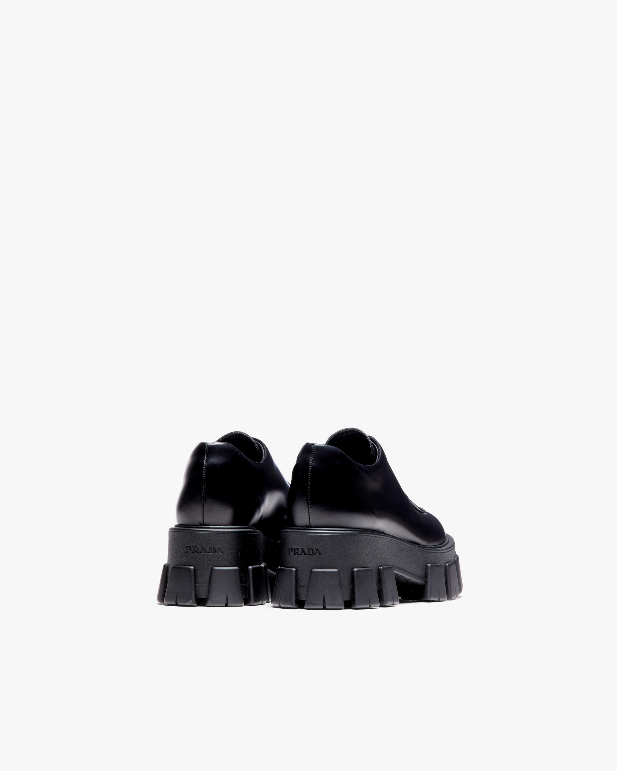 Black Monolith brushed leather lace-up shoes - Image 3