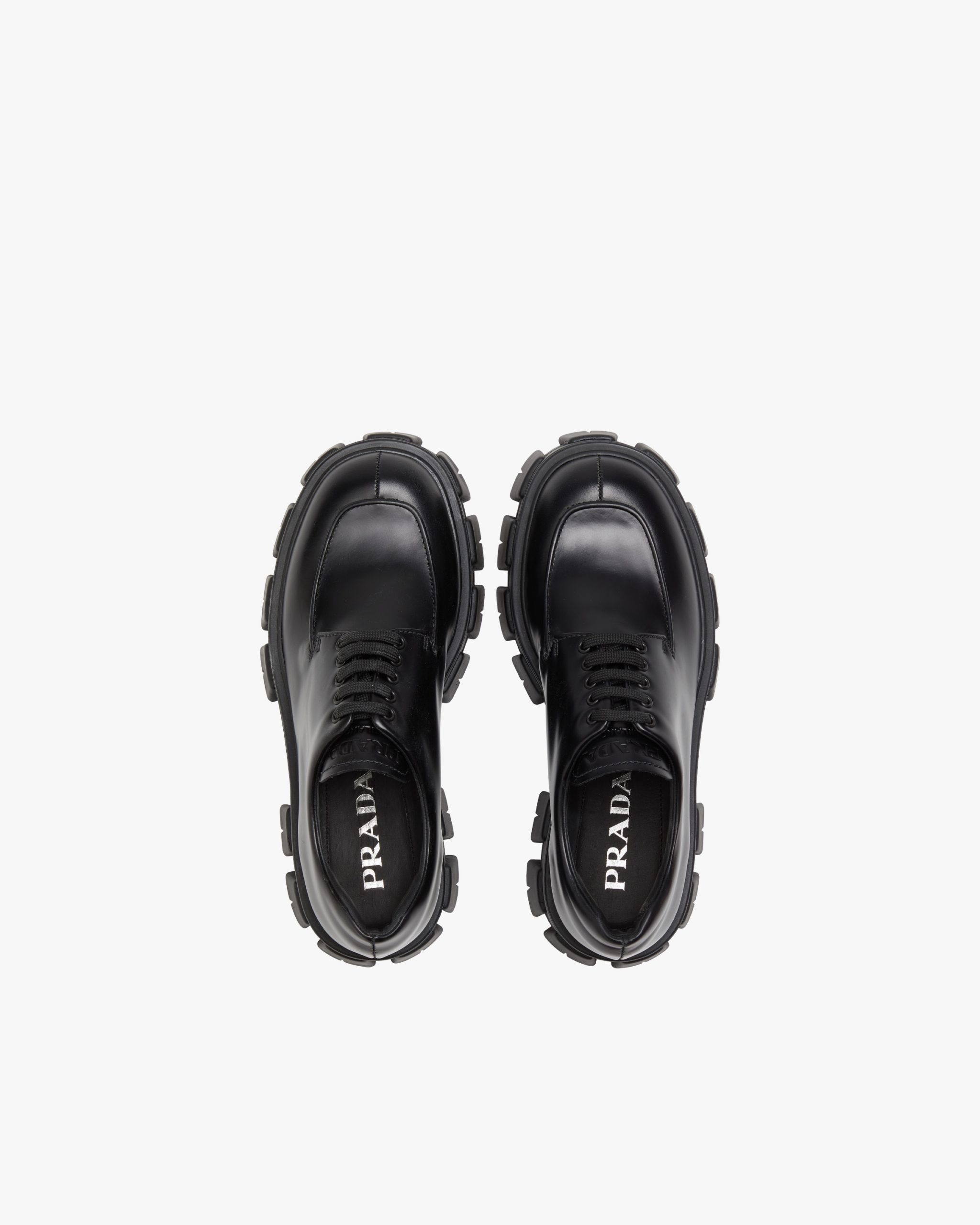 Black Monolith brushed leather lace-up shoes - Image 4