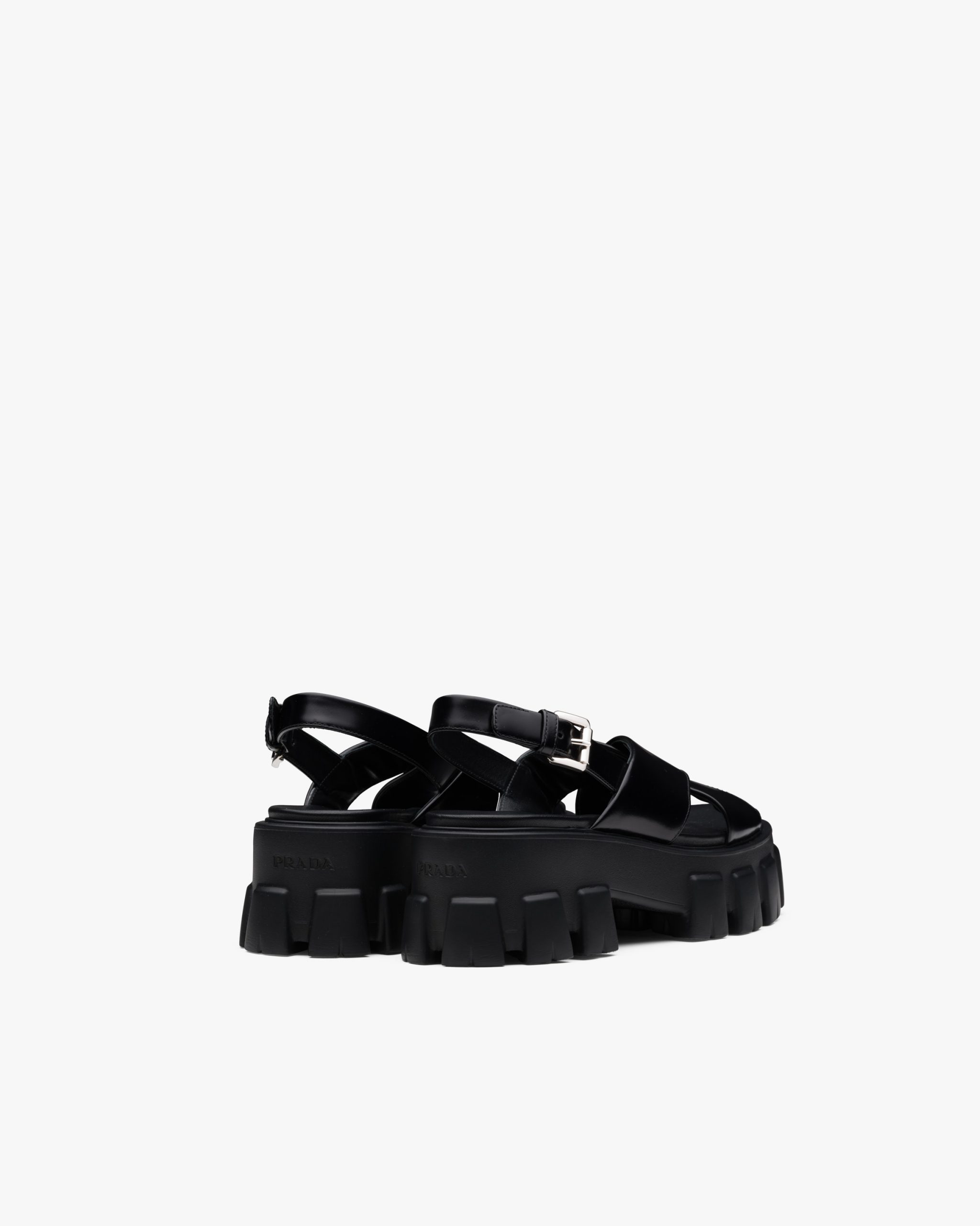 Black Monolith brushed leather sandals - Image 3