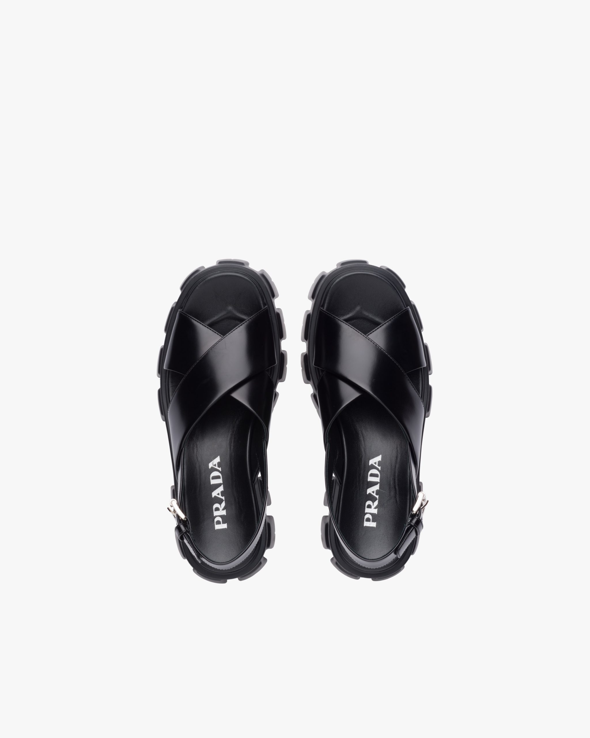 Black Monolith brushed leather sandals - Image 4