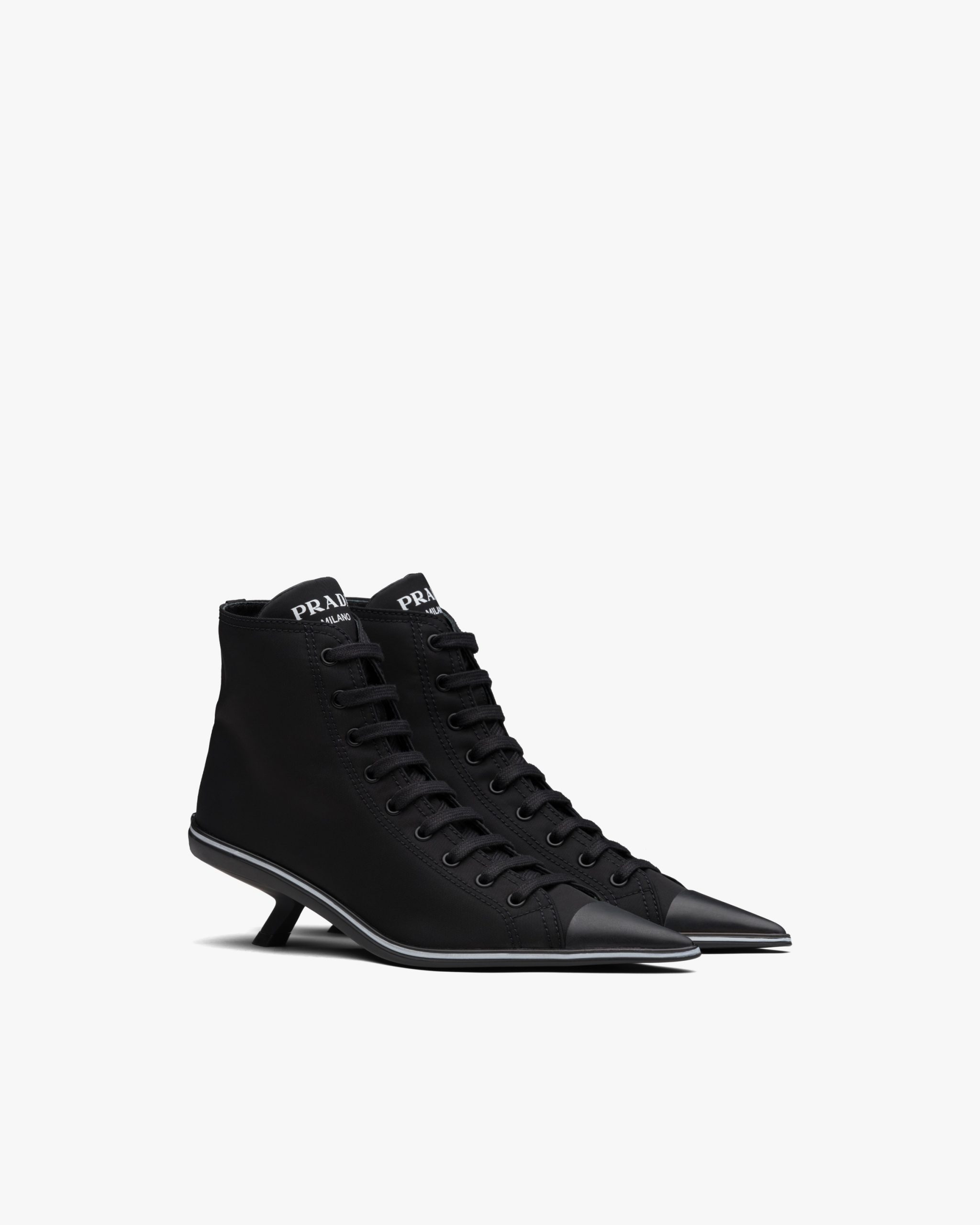 Black Prada Synthesis heeled high-top sneakers