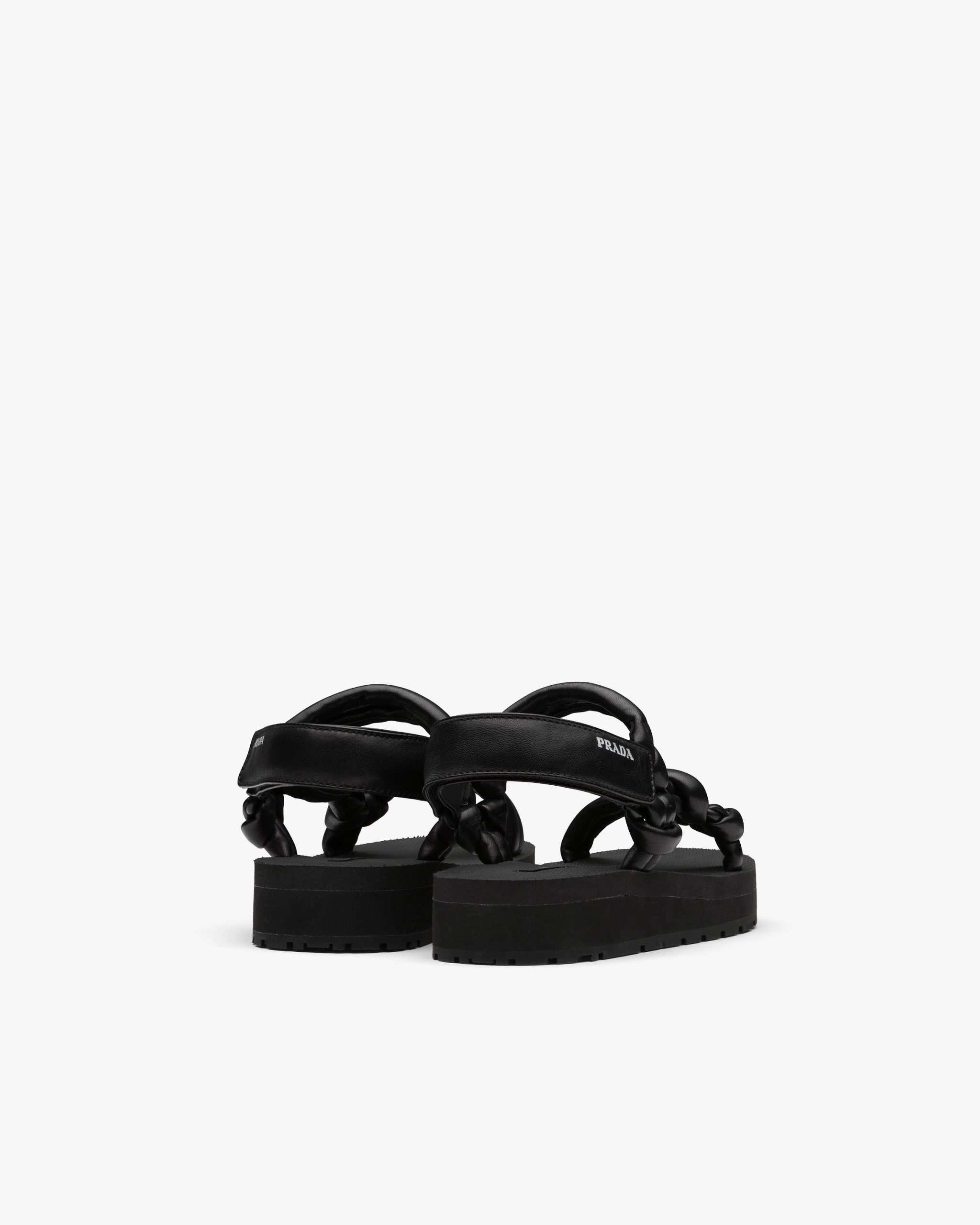 Black Sporty nappa leather sandals - Image 3