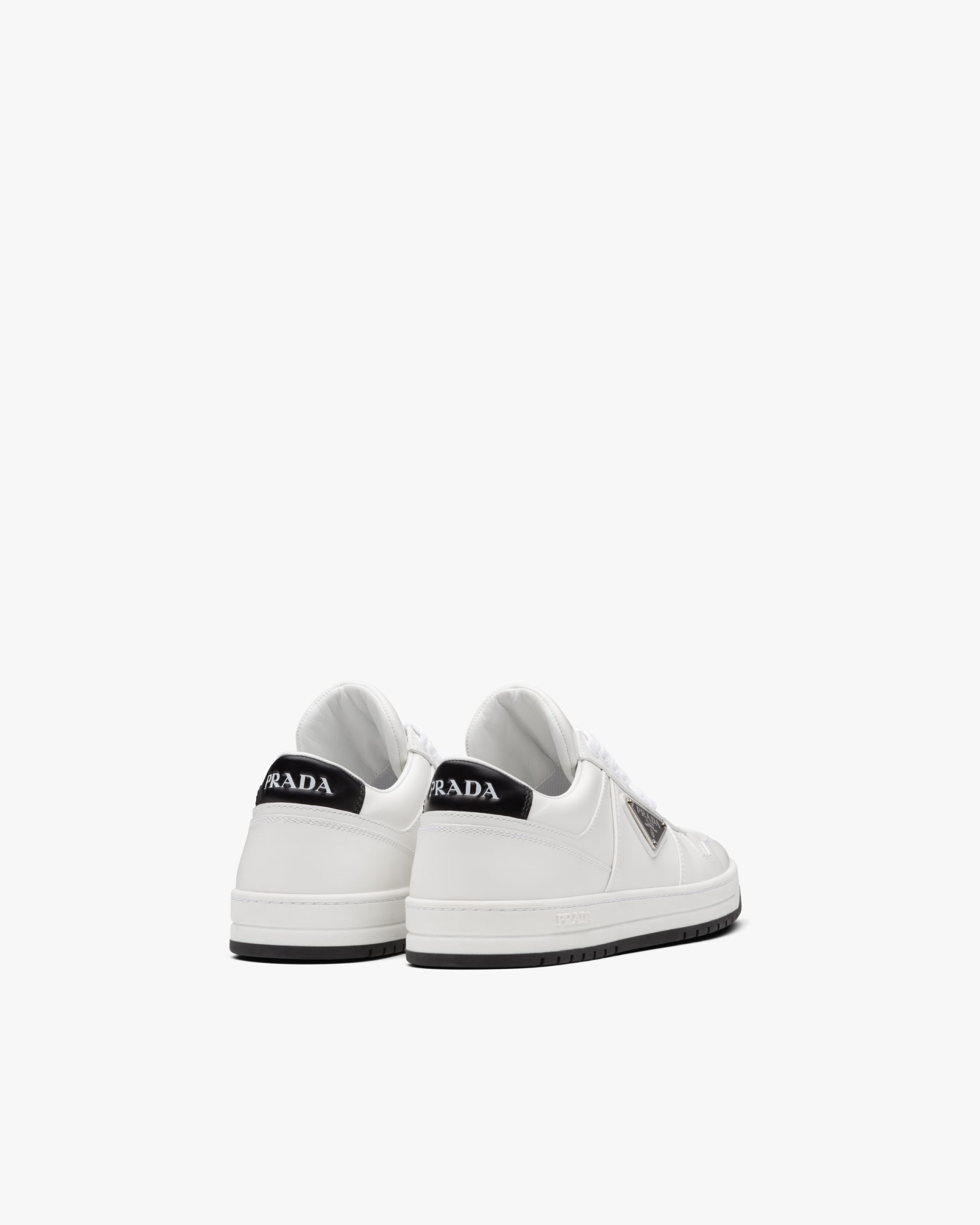 White/black Downtown perforated leather sneakers - Image 3