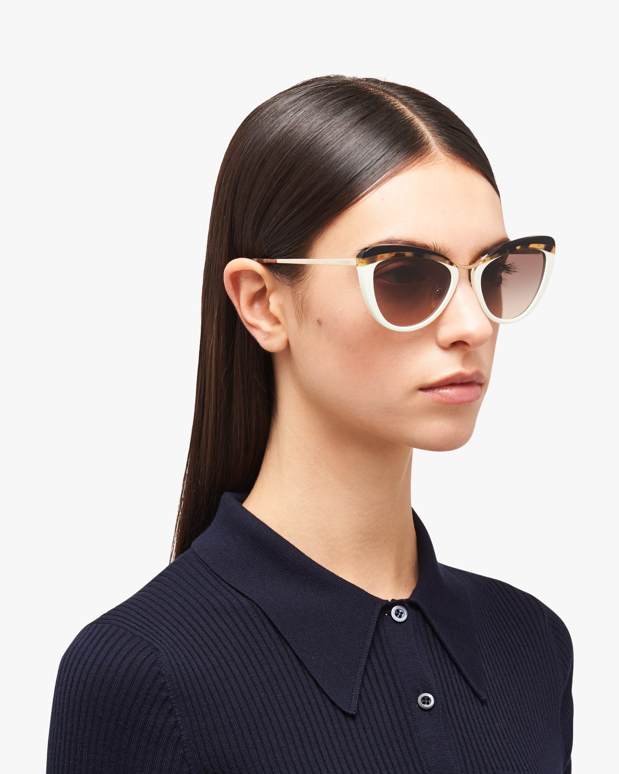 Gradient Anthracite Gray To Cammeo Beige Lenses Prada Cinema sunglasses - Image 2
