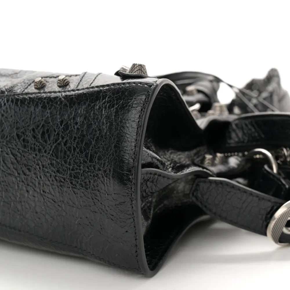 Lushentic Quality Handbags - XS Neo Cagole Black Agneau Arena Leather - Image 4