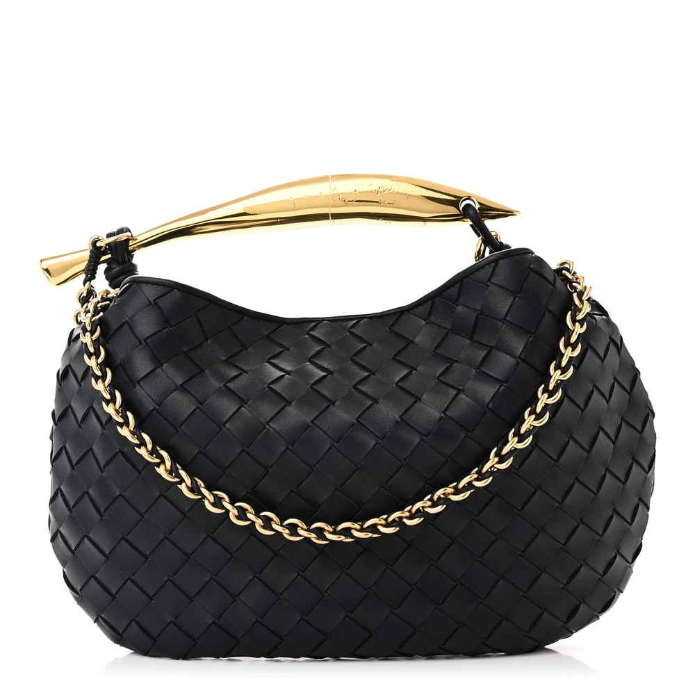 Lushentic Grade Handbags - Medium Intrecciato Sardine With Chain Bag