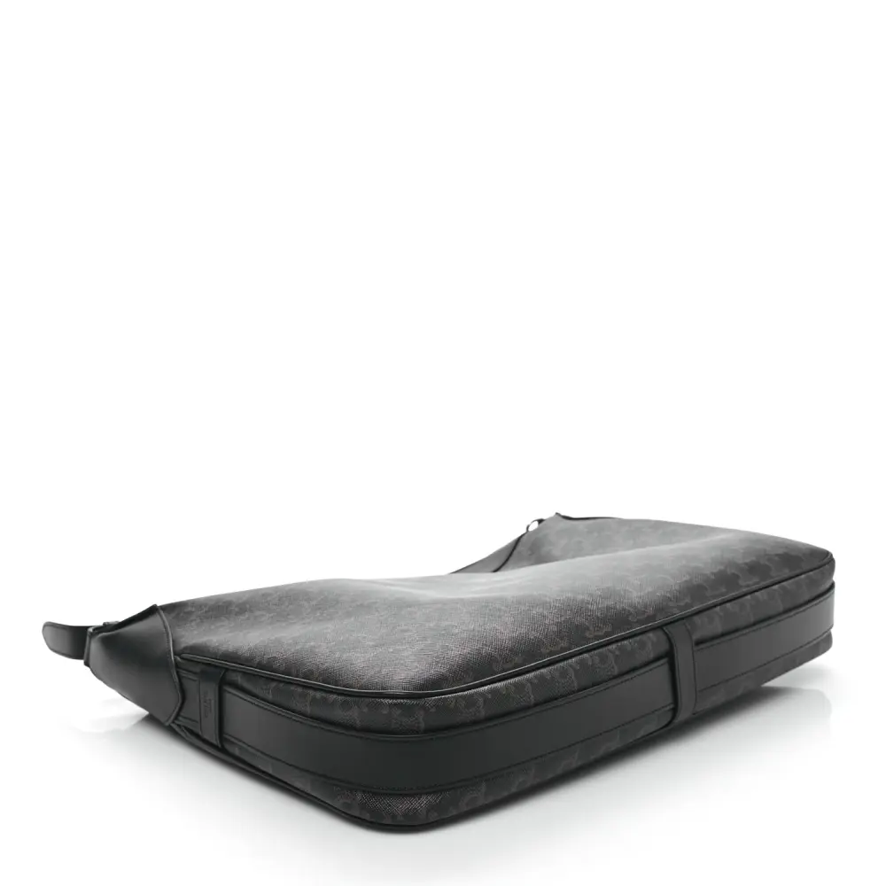 Lushentic Handbags - Large Romy Shoulder Bag in Black Triomphe Canvas - Image 6