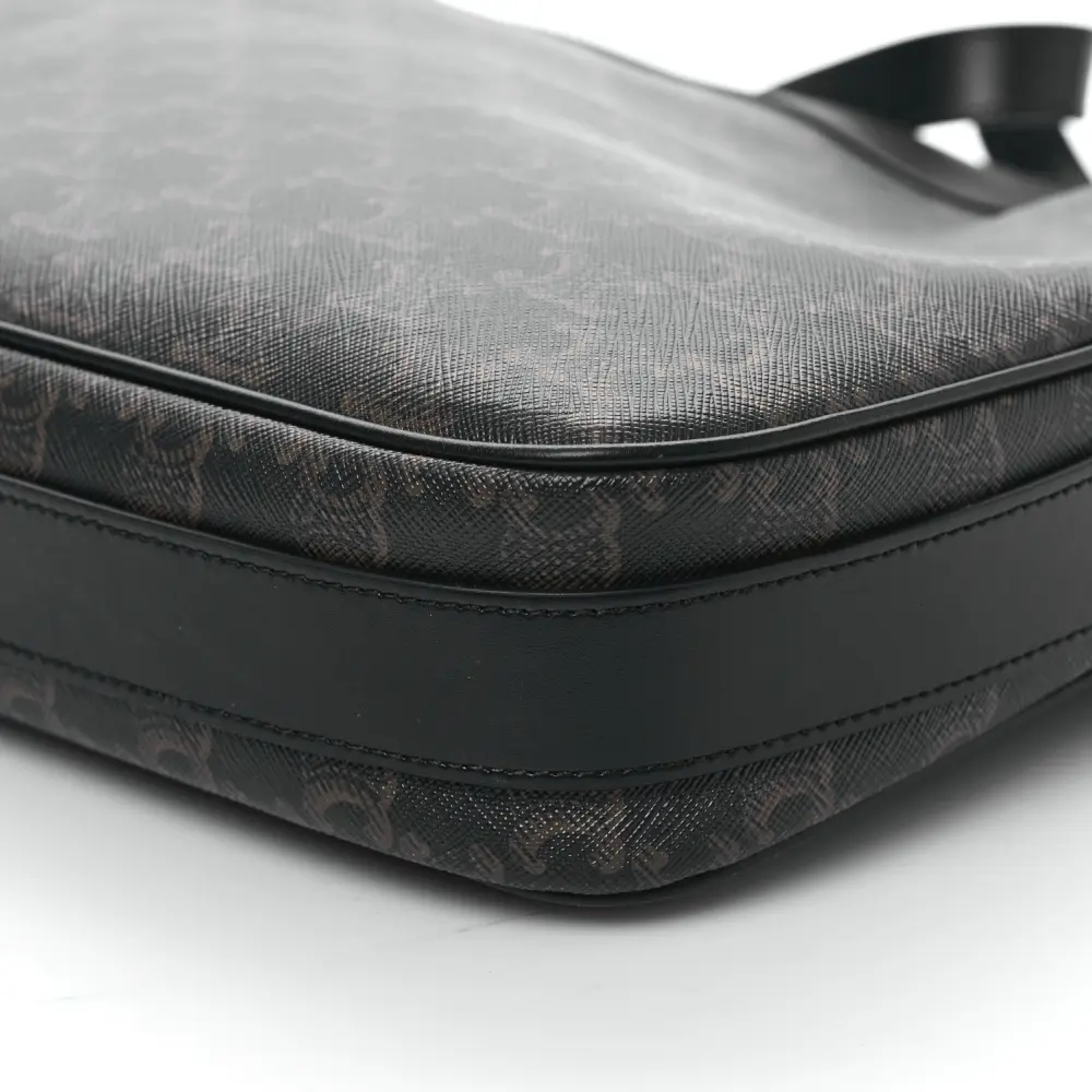 Lushentic Handbags - Large Romy Shoulder Bag in Black Triomphe Canvas - Image 5