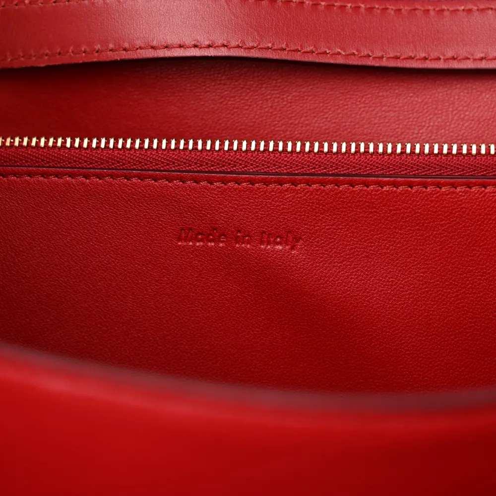 Lushentic Grade Bags - Medium Classic Box in Red Calfskin Leather - Image 8