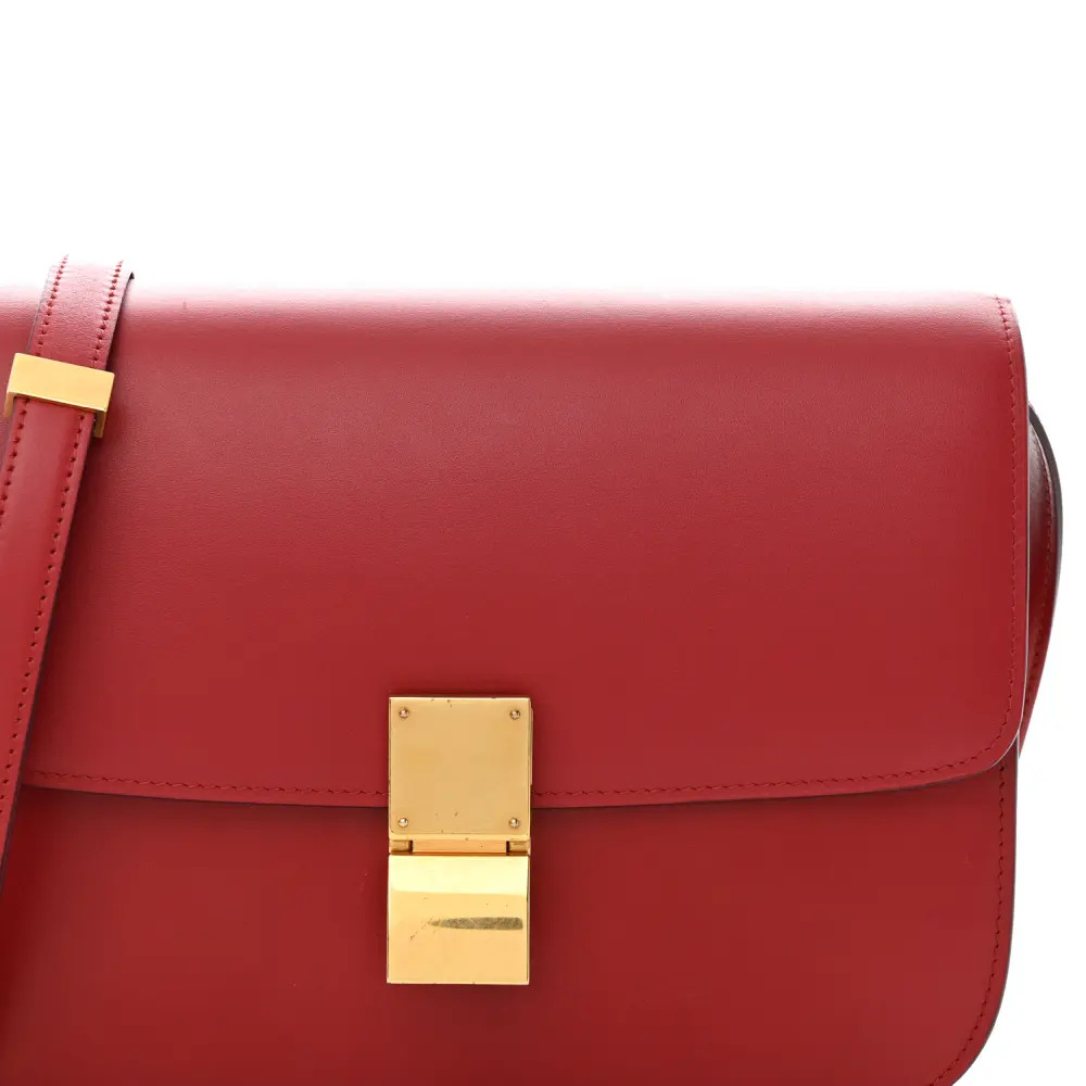 Lushentic Grade Bags - Medium Classic Box in Red Calfskin Leather - Image 9