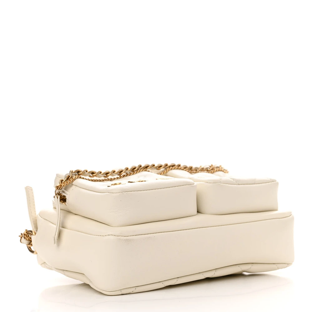 Buy Lushentic Grade Bags Camera Case – Small White Quilted Leather - Image 6