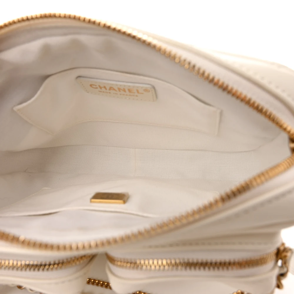 Buy Lushentic Grade Bags Camera Case – Small White Quilted Leather - Image 7