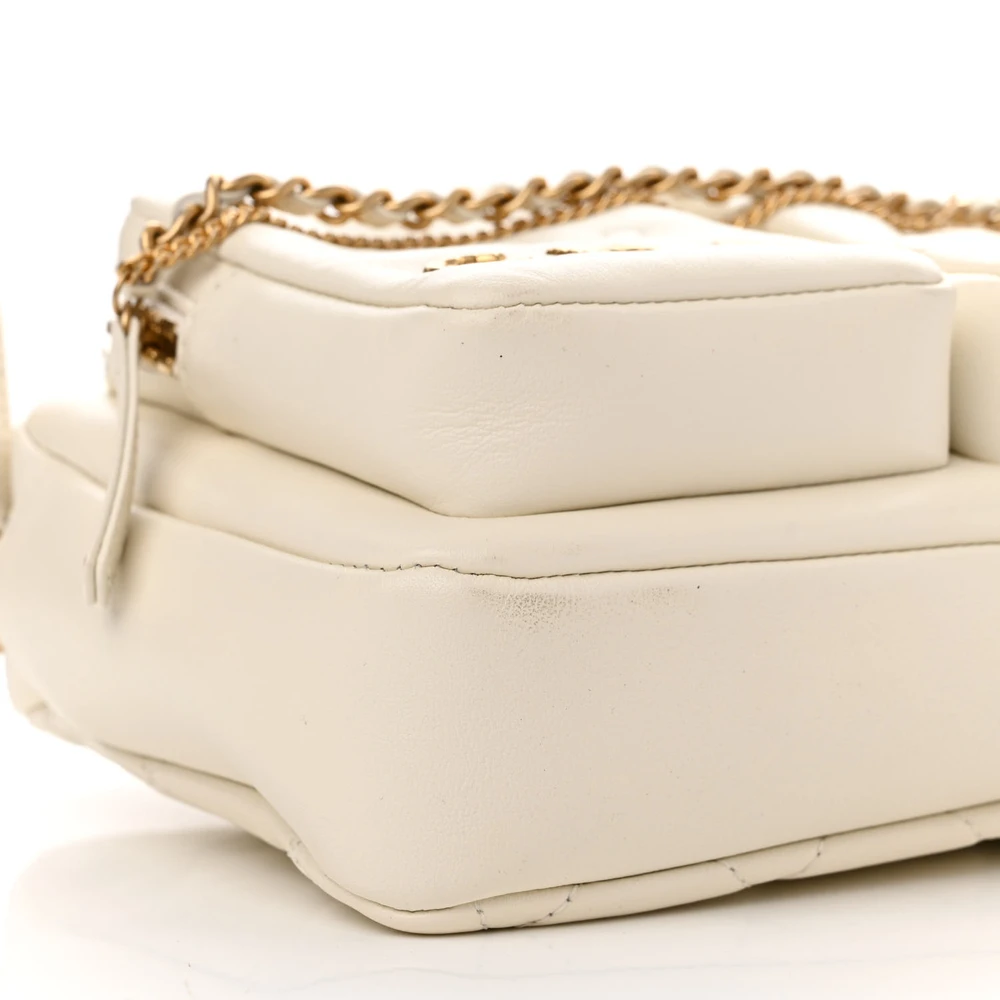 Buy Lushentic Grade Bags Camera Case – Small White Quilted Leather - Image 4