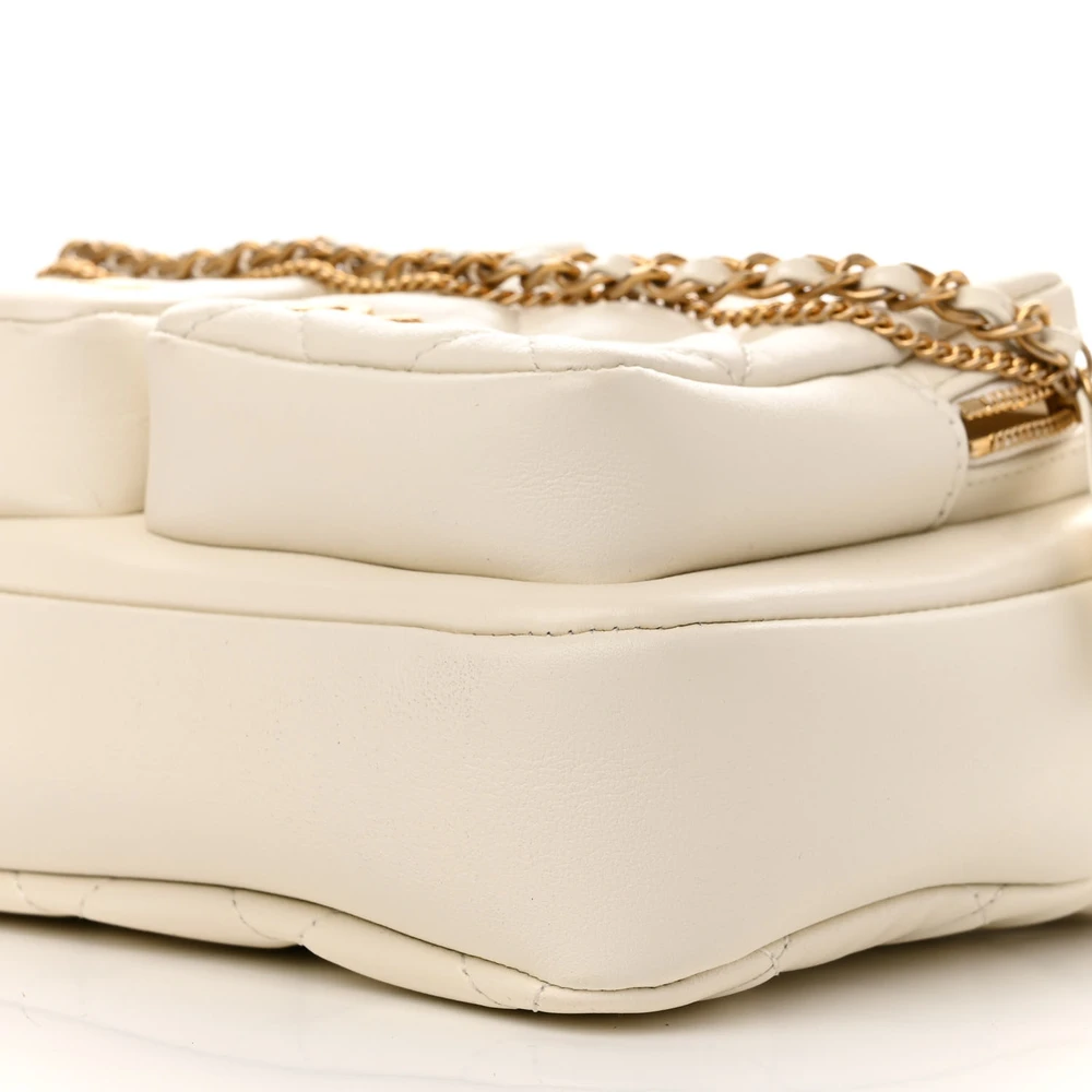 Buy Lushentic Grade Bags Camera Case – Small White Quilted Leather - Image 5