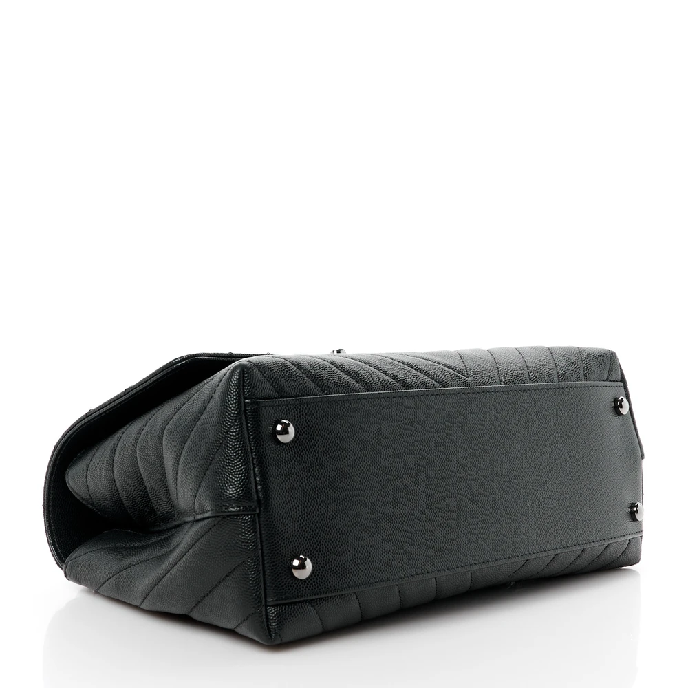 Lushentic Handbag Coco Handle Flap in Black Caviar Leather - Image 6