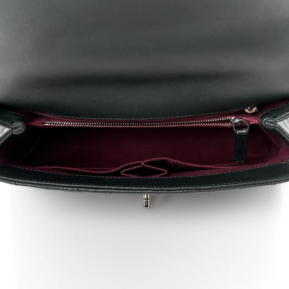 Lushentic Handbag Coco Handle Flap in Black Caviar Leather - Image 7