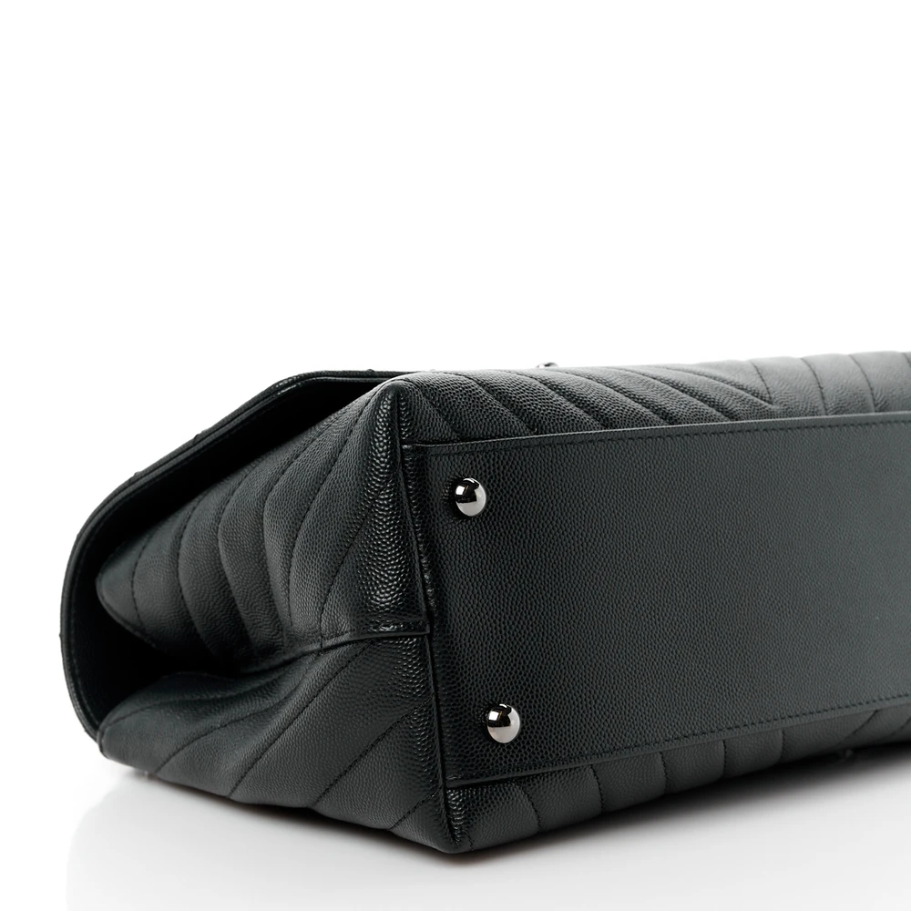 Lushentic Handbag Coco Handle Flap in Black Caviar Leather - Image 4