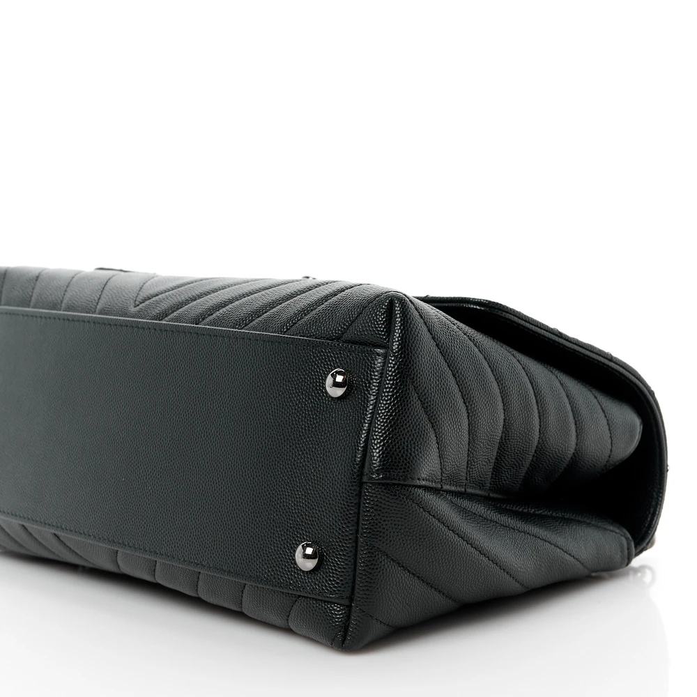 Lushentic Handbag Coco Handle Flap in Black Caviar Leather - Image 5