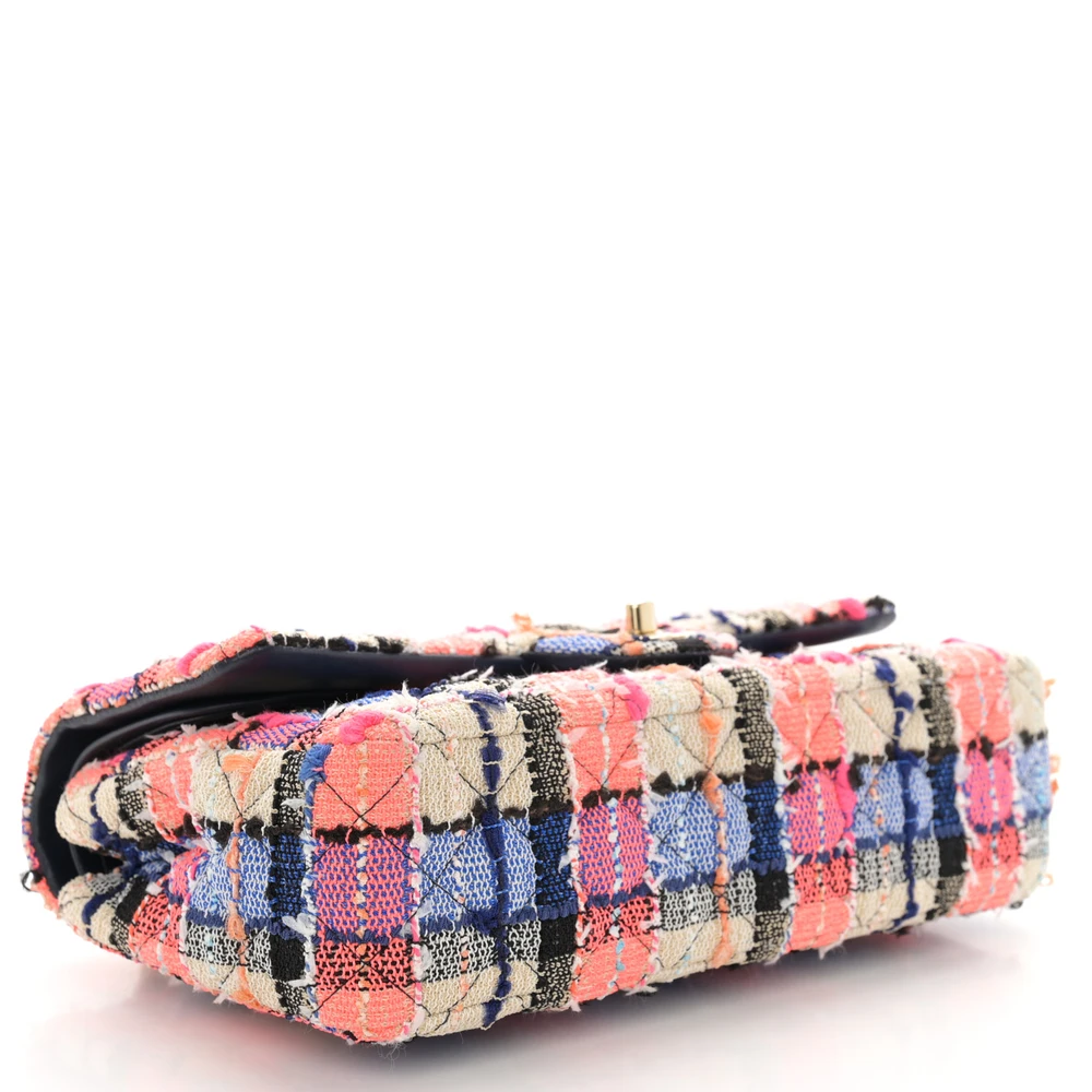 Lushentic Grade Double Flap in Medium Tweed with Light Gold Hardware - Image 6